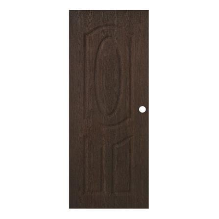 ประตูภายใน UPVC MODERNWOOD LBNR004 80X200 ซม. สี BROWN WENGE เจาะลูกบิด_0
