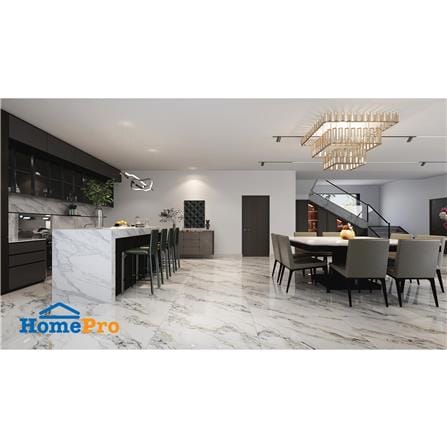 กระเบื้องพื้นพอร์ซเลน 100x100 ซม. TARA ซิลเวอร์ รูไทล์ เทา 2 ตร.ม._6