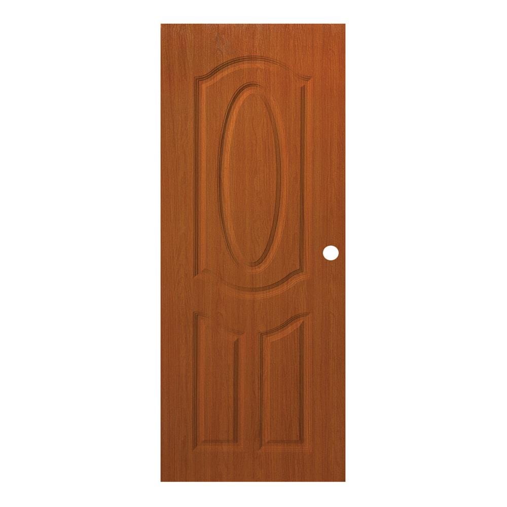 ประตูภายใน UPVC MODERNWOOD LBNR004 80X200 ซม. สี ORANGE TEAK เจาะลูกบิด