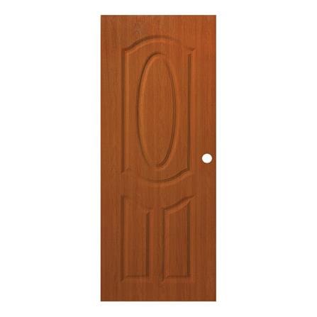 ประตูภายใน UPVC MODERNWOOD LBNR004 80X200 ซม. สี ORANGE TEAK เจาะลูกบิด_0