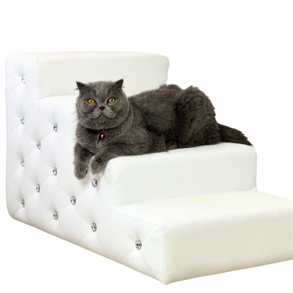 บันไดสัตว์เลี้ยง 4 ขั้น PET BUDDY PB01L สีขาว