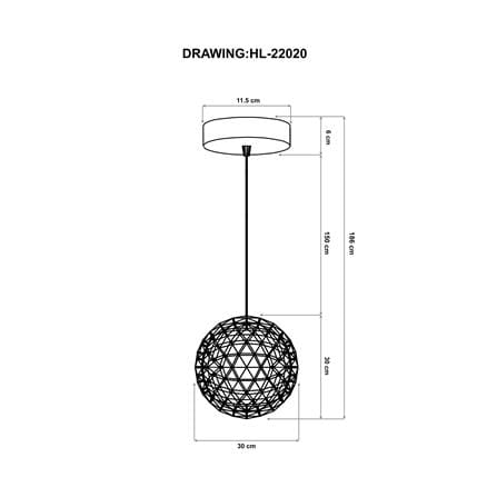 ไฟช่อ LED EVL HL-22020 8 วัตต์ WARM WHITE สีเงิน 1 หัว_1