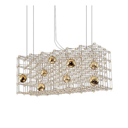ไฟช่อ LED EVL HL-22019 100 วัตต์ WARM WHITE สีเงิน 1 หัว_0