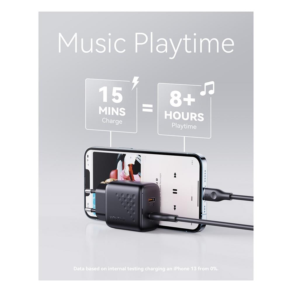 อะแดปเตอร์ TYPE C VOLTME REVO 20 DUO LITE V2019TH สีดำ