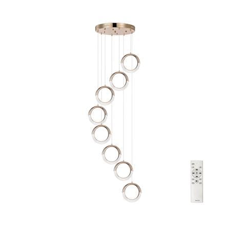 ไฟช่อ LED EVL CFC-11095 30 วัตต์ DAYLIGHT/COOL WHITE/WARM WHITE สีทอง/ใส 8 หัว_0