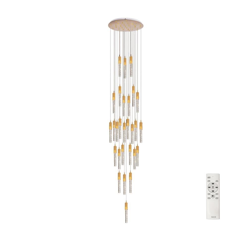 ไฟช่อ LED EVL CFC-11092 50 วัตต์ DAYLIGHT/COOL WHITE/WARM WHITE สีทอง/ใส 28 หัว