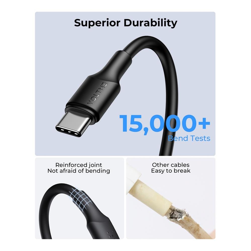สายชาร์จ USB-A TO USB-C VOLTME POWERLINK EDC C2286 2 เมตร สีดำ