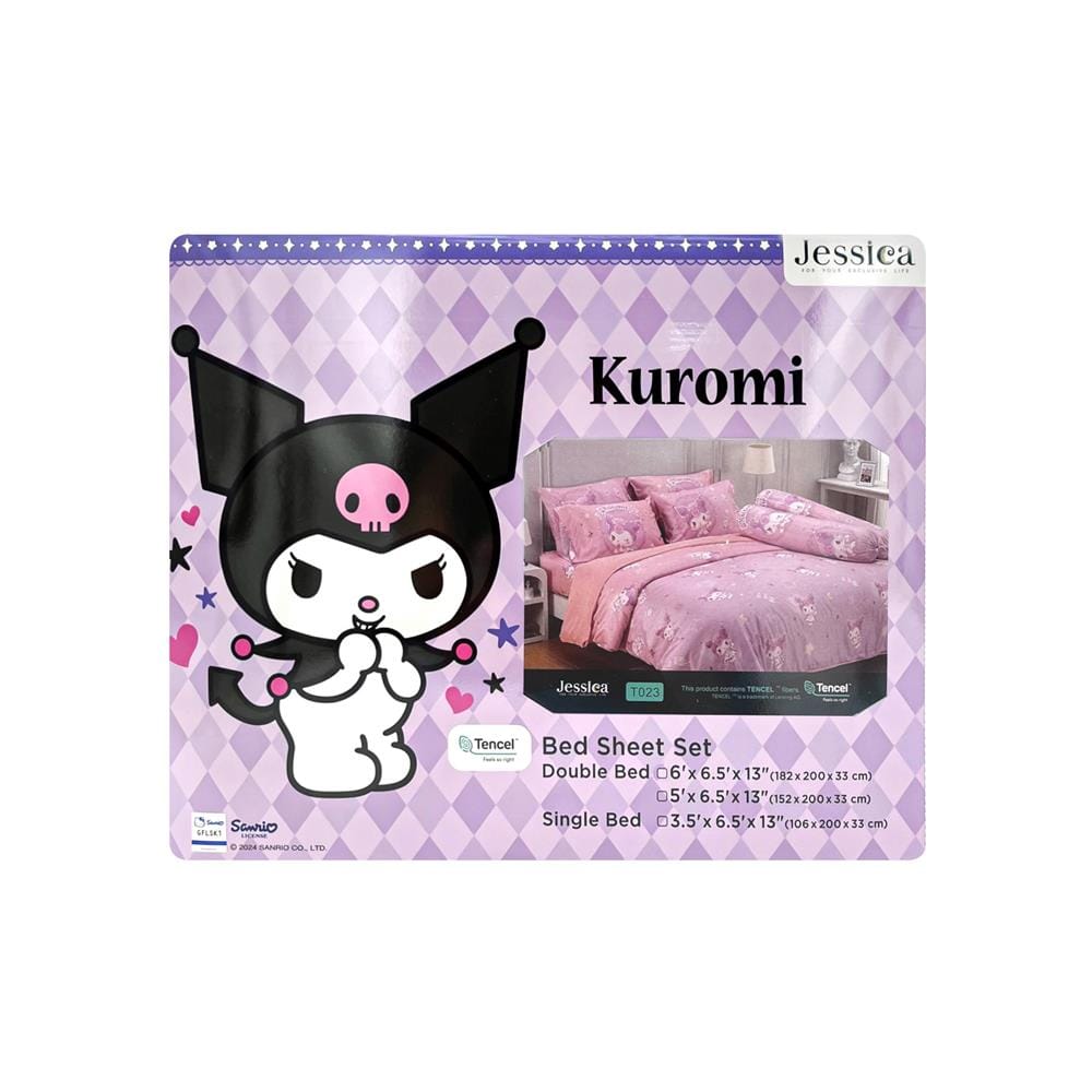 ชุดผ้าปูที่นอน 5 ฟุต 5 ชิ้น JESSICA KUROMI 20165-T023
