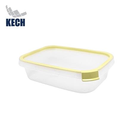 กล่องอาหารเหลี่ยม 0.8 ลิตร KECH NEAT สีเหลือง