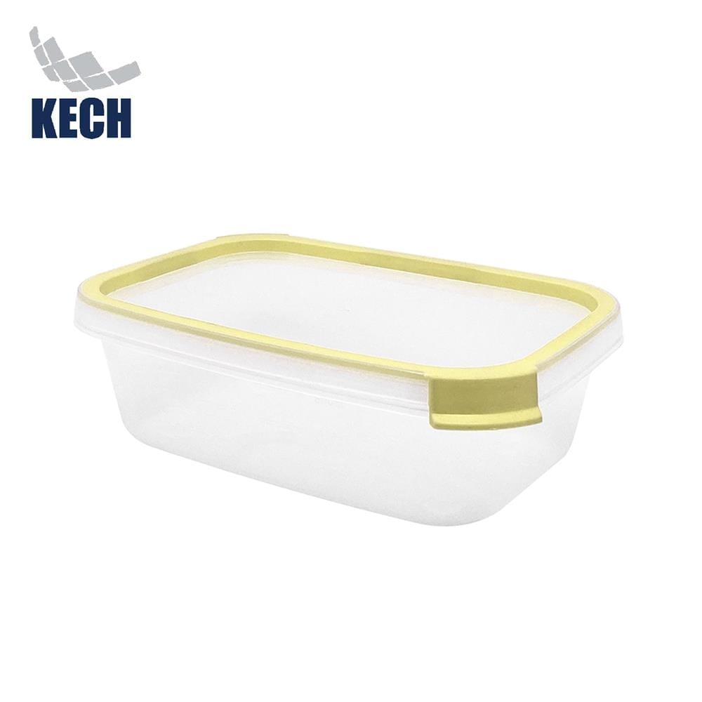 กล่องอาหารเหลี่ยม 0.6 ลิตร KECH NEAT สีเหลือง_1