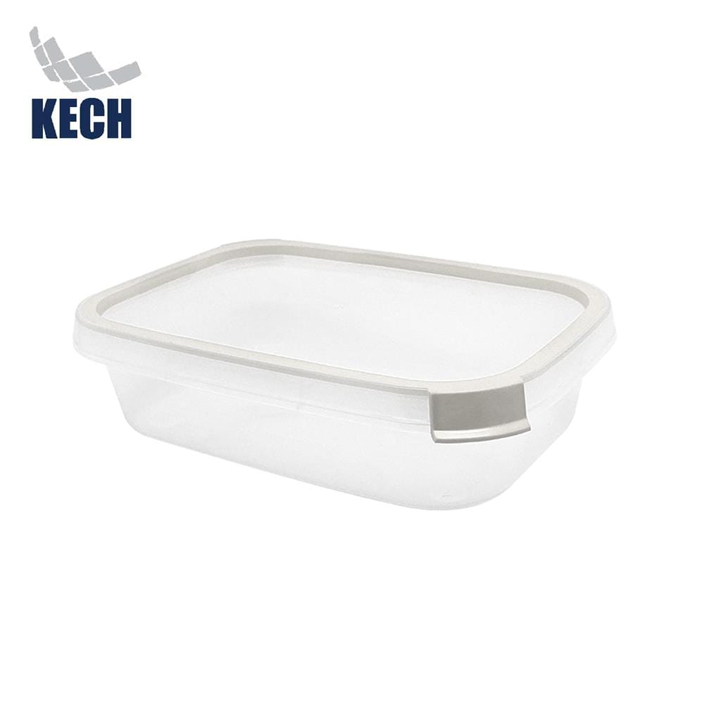 กล่องอาหารเหลี่ยม 0.8 ลิตร KECH NEAT สีเทา