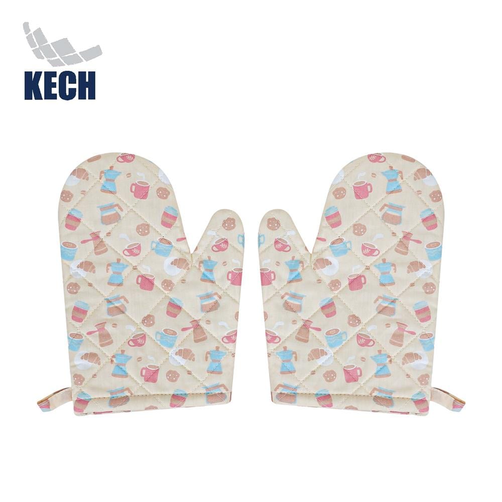 ถุงมือจับภาชนะร้อน KECH CAFE สีครีม (แพ็ก 2 ชิ้น)