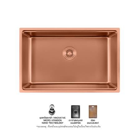 ซิงค์ฝัง 1 หลุม AXIA NEST 7648 RG สีโรสโกลด์_0