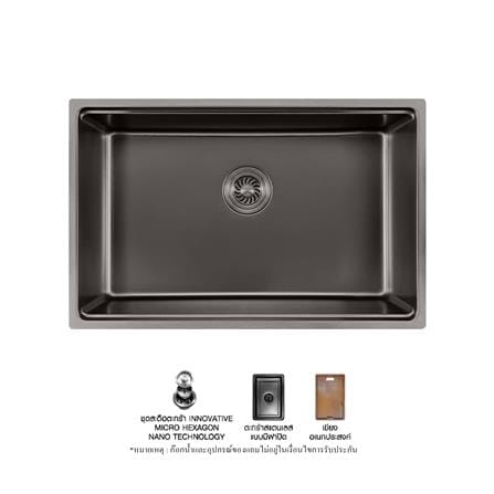 ซิงค์ฝัง 1 หลุม AXIA NEST 7648 BK สีดำ