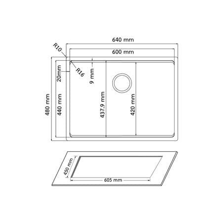ซิงค์ฝัง 1 หลุม AXIA NEST 6448 G สีทอง_1