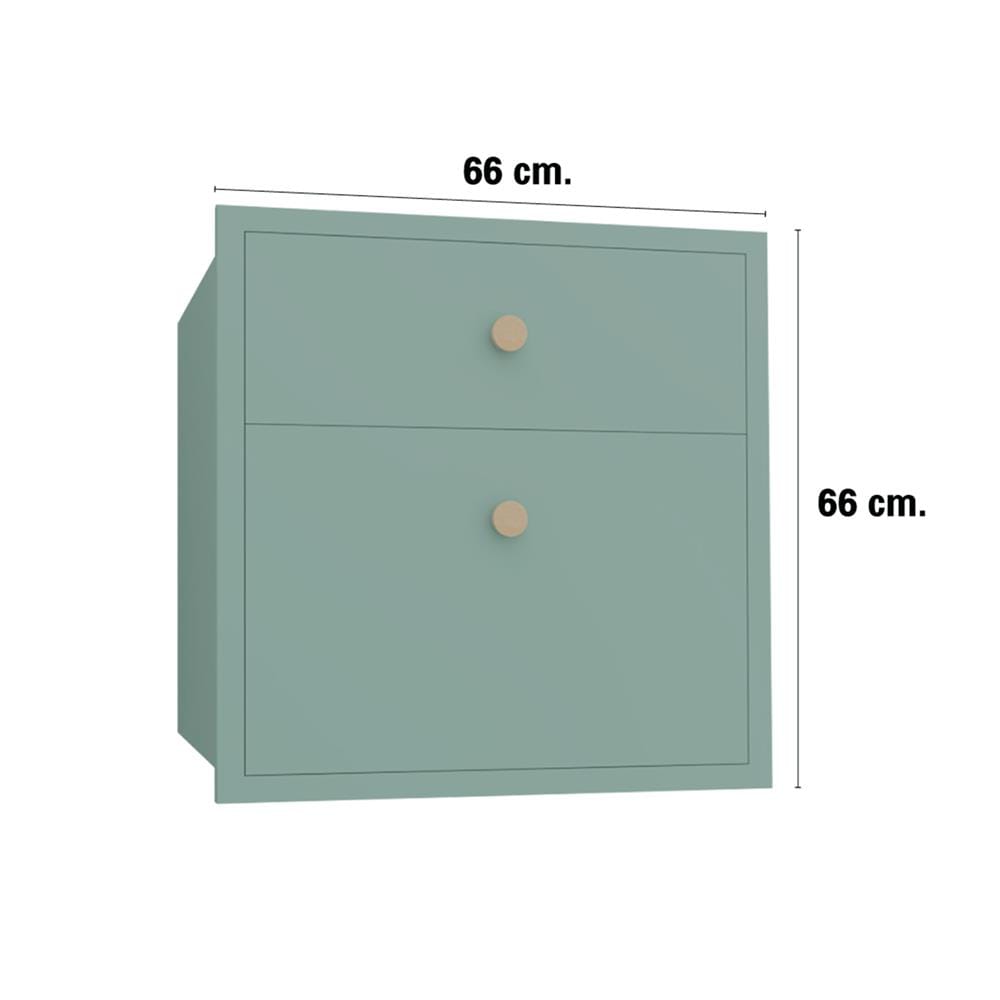 ตู้ลิ้นชัก MJ DOT 66x66 ซม. สี PASTEL MINT