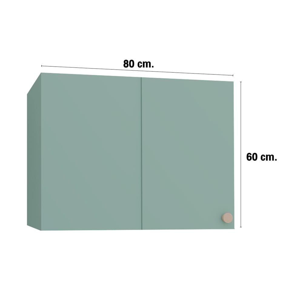 ตู้แขวนเข้ามุมซ้าย MJ DOT 80x60 ซม. สี PASTEL MINT