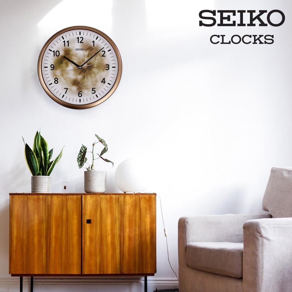 นาฬิกาแขวน SEIKO CLOCKS PHA020B 14.1 นิ้ว สีน้ำตาล