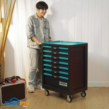 ตู้เครื่องมือช่างลิ้นชัก 7 ชั้น MATALL PRO EF-6091016 สีเขียว-ดำ_9