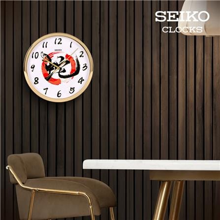 นาฬิกาแขวน SEIKO CLOCKS QXA940A 15.7 นิ้ว สีทอง_2