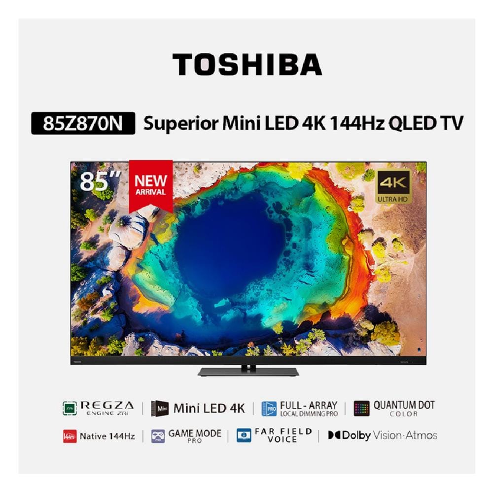 ทีวีมินิแอลอีดี 85 นิ้ว TOSHIBA (4K, MINI LED, VIDAA) 85Z870NP