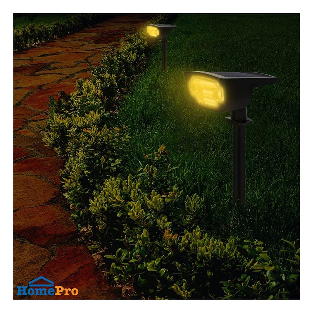 ไฟผนังภายนอก SOLAR LAMPTAN APEX 5 วัตต์ WARM WHITE สีดำ