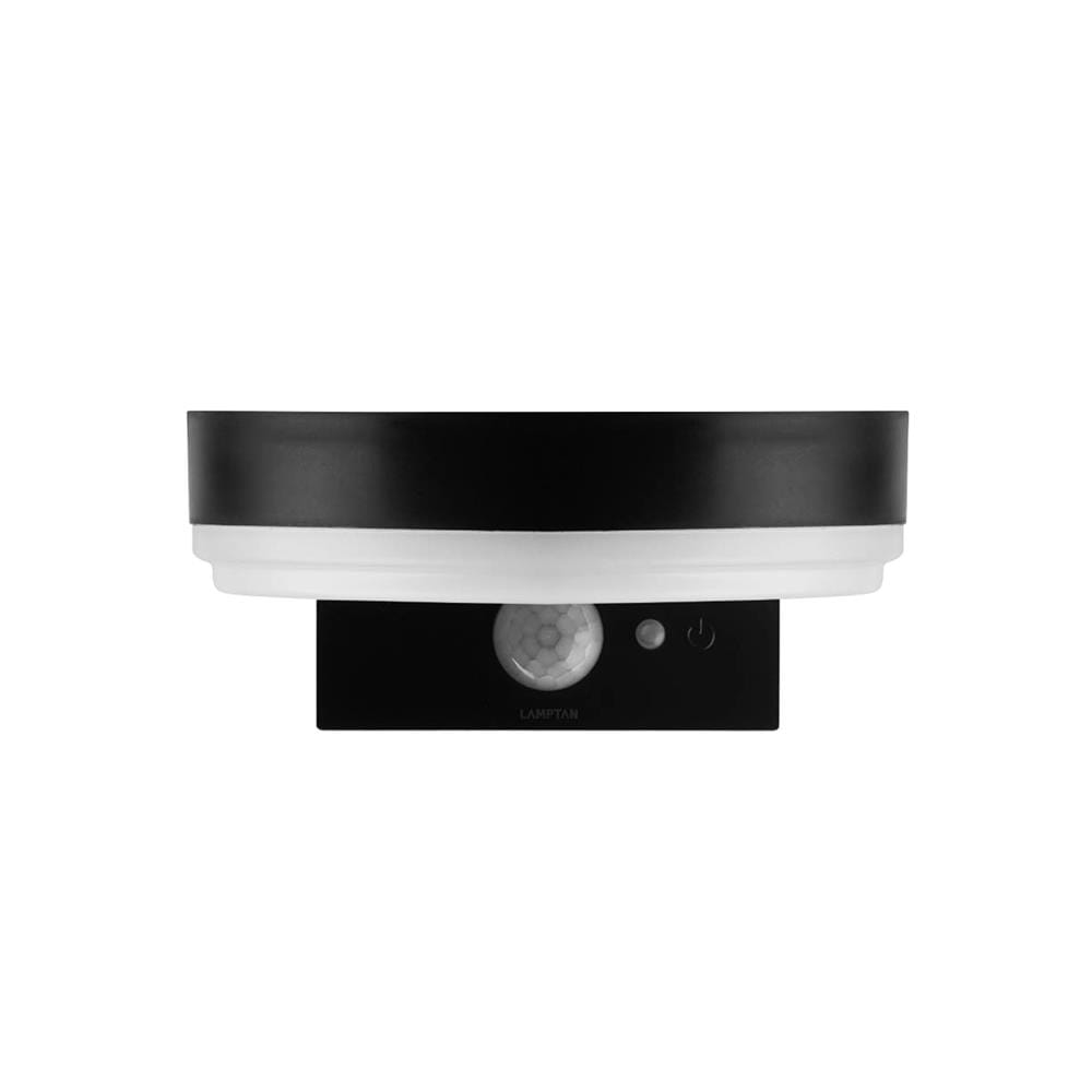 ไฟผนังภายนอก SOLAR LAMPTAN RING 10 วัตต์ WARM WHITE สีดำ/ขาว