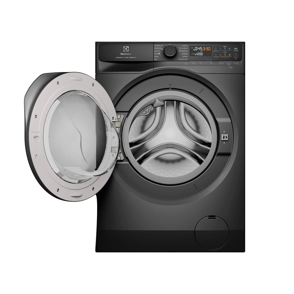 เครื่องซักอบผ้าฝาหน้าพร้อมขาตั้ง ELECTROLUX EWW1343R7SC 13/9 กก. 1400RPM อินเวอร์เตอร์ สีเทาเข้ม