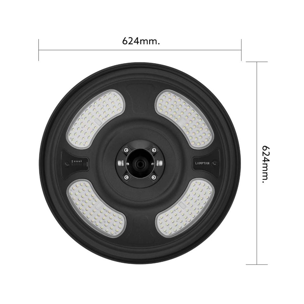 ไฟสนาม SOLAR LAMPTAN BRILUX-2 2000 วัตต์ DAYLIGHT สีดำ