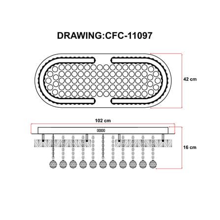 ไฟถาด LED EVL CFC-11097 80 วัตต์ DAYLIGHT/COOL WHITE/WARM WHITE สีใส/เงิน 1 หัว_3