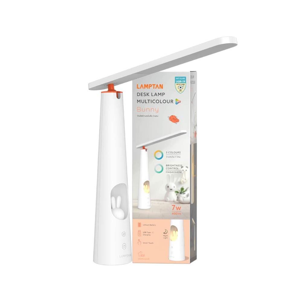 ไฟอ่านหนังสือ LED LAMPTAN BUNNY 7 วัตต์ DAYLIGHT/COOL WHITE/WARM WHITE สีขาว