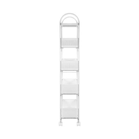 ชั้นวางของแคบ 5 ชั้น มีล้อ STACKO COMPACT 40X19.8X116 ซม. สีขาว_2