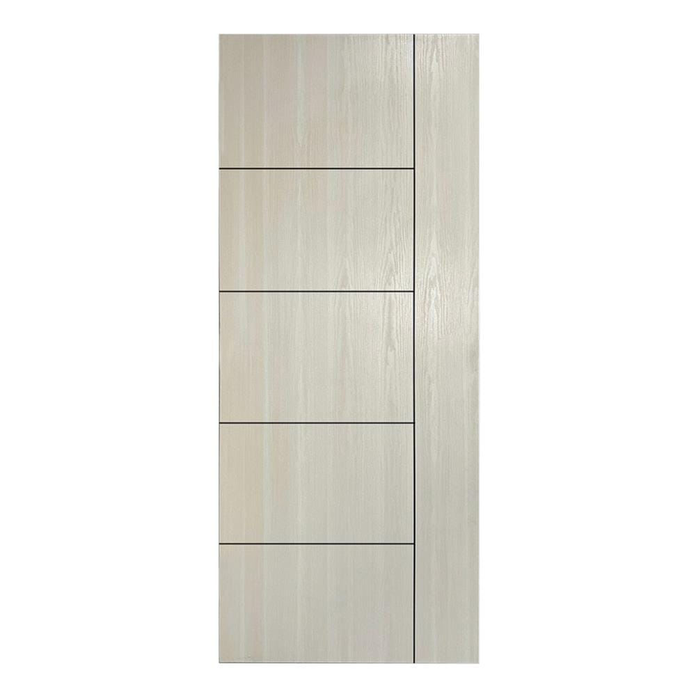 ประตูภายนอก UPVC ไม่เจาะลูกบิด MT OUP-002 80x200 ซม. สีขาว-โอ๊ค