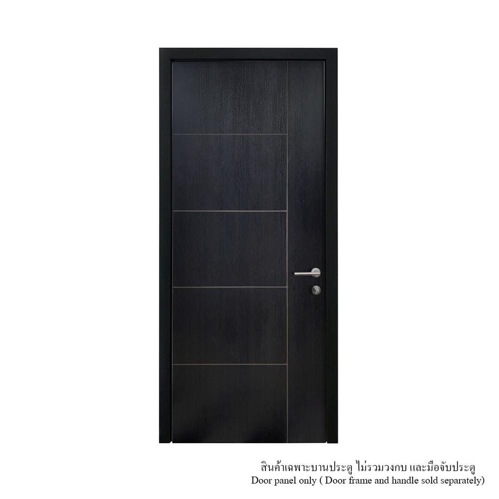 ประตูห้องน้ำ UPVC ไม่เจาะลูกบิด MT IUP-002 70x200 ซม. สี BLACK ASH