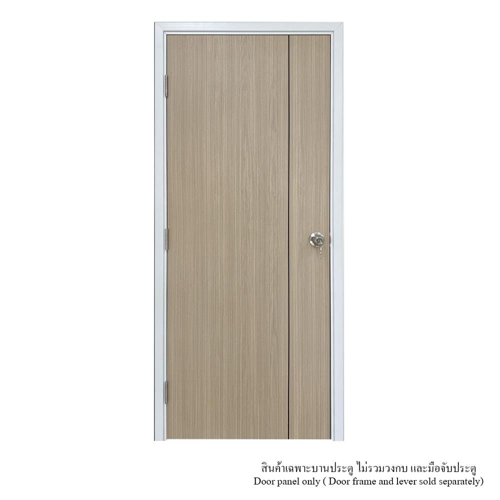 ประตูห้องน้ำ UPVC ไม่เจาะลูกบิด MT IUP-003 70x200 ซม. สีบีช
