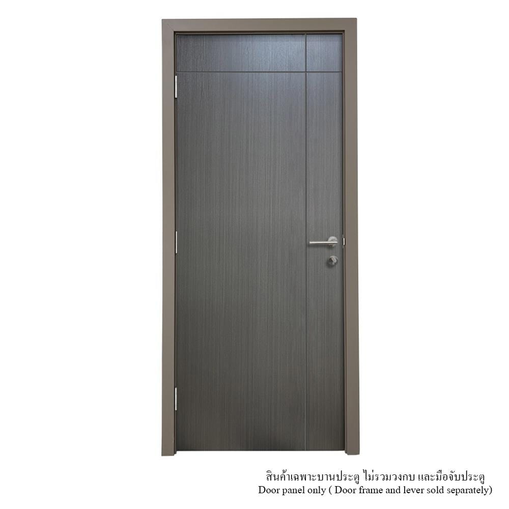 ประตูห้องน้ำ UPVC ไม่เจาะลูกบิด MT IUP-005D 70x200 ซม. สี DARK OAK