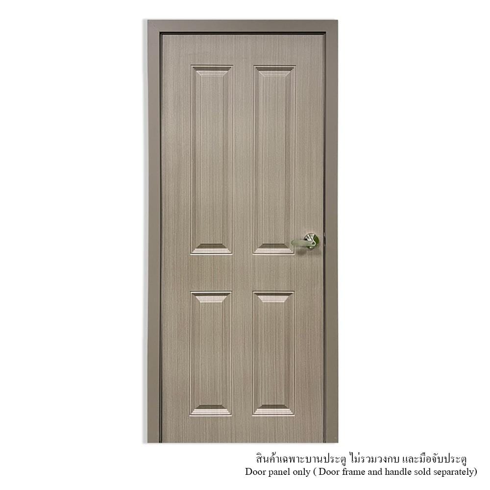 ประตูภายใน UPVC ไม่เจาะลูกบิด MT CL-001 80x200 ซม. สี BROWN OAK