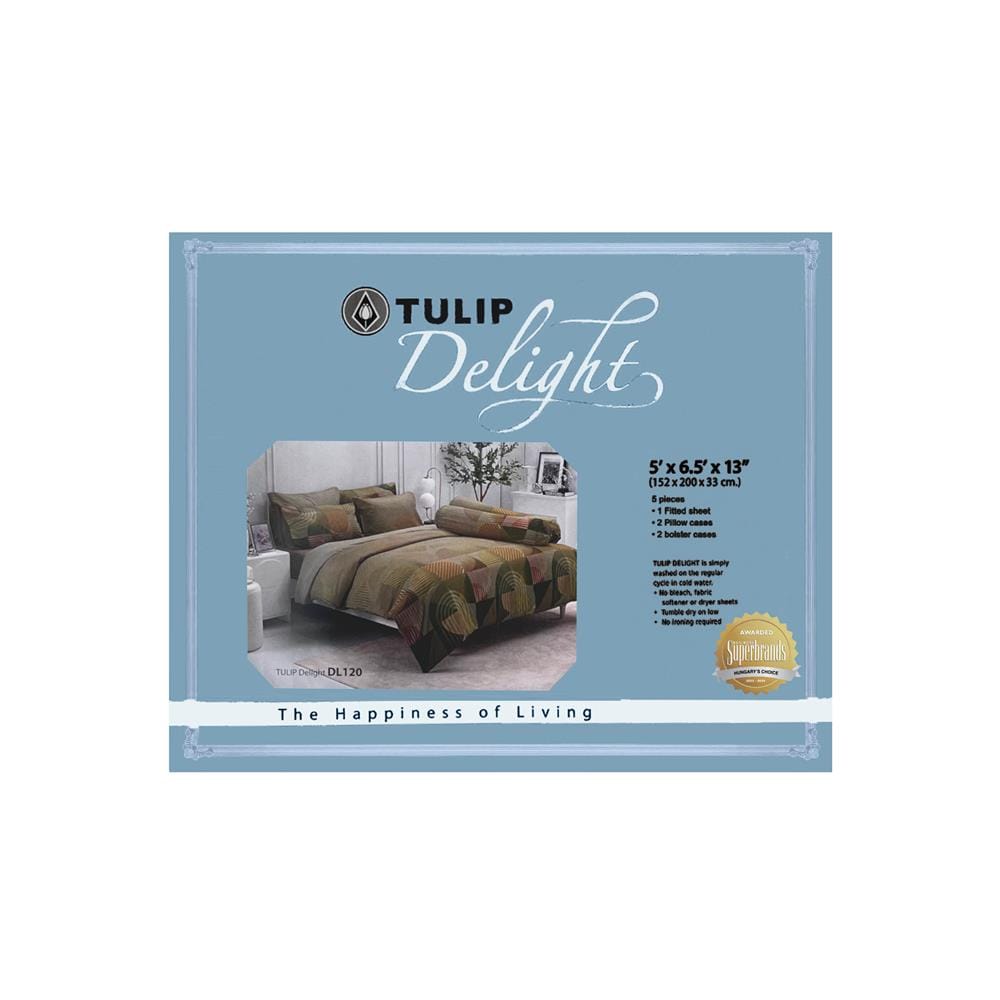 ชุดผ้าปูที่นอน 5 ฟุต 5 ชิ้น TULIP DELIGHT 60013-DL120