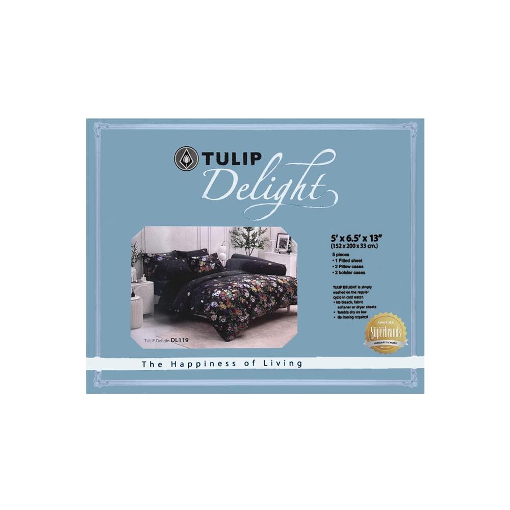 ชุดผ้าปูที่นอน 5 ฟุต 5 ชิ้น TULIP DELIGHT 60013-DL119