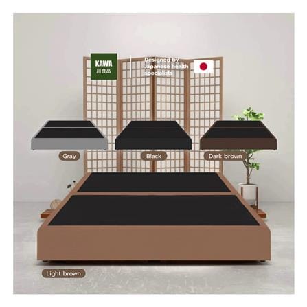 ที่นอนสปริง 5 ฟุต KAWA รุ่น OITA SHI+JUNKO พร้อมฐานเตียง JUNKO หมอน 3 ชิ้น_2