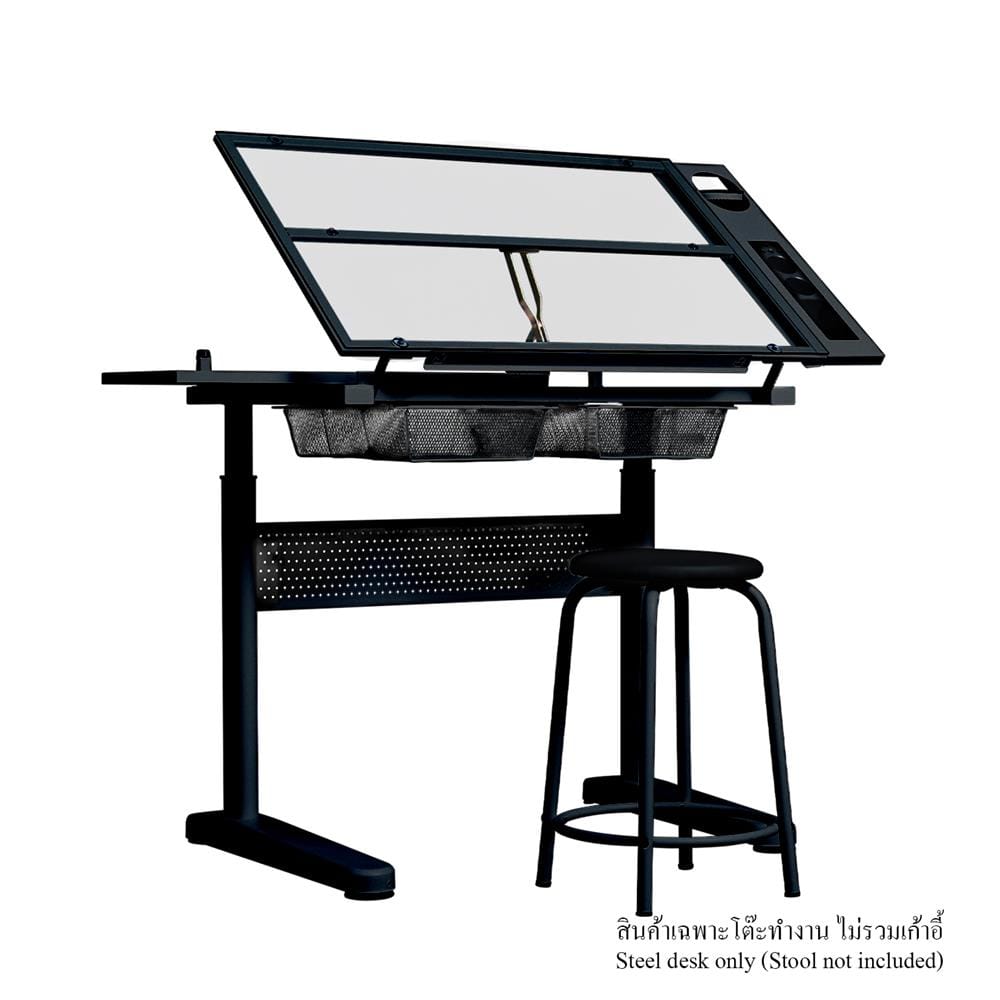 โต๊ะทำงาน DESKSPACE N DESK1 BLACK 90 ซม. สีดำ