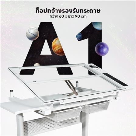 โต๊ะทำงาน DESKSPACE N DESK1 BLACK 90 ซม. สีดำ_10