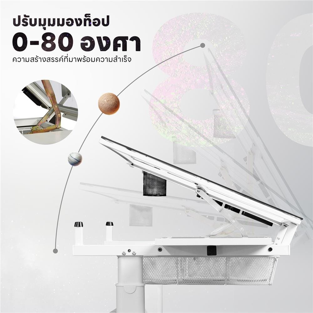 โต๊ะทำงาน DESKSPACE N DESK1 WHITE 90 ซม. สีขาว