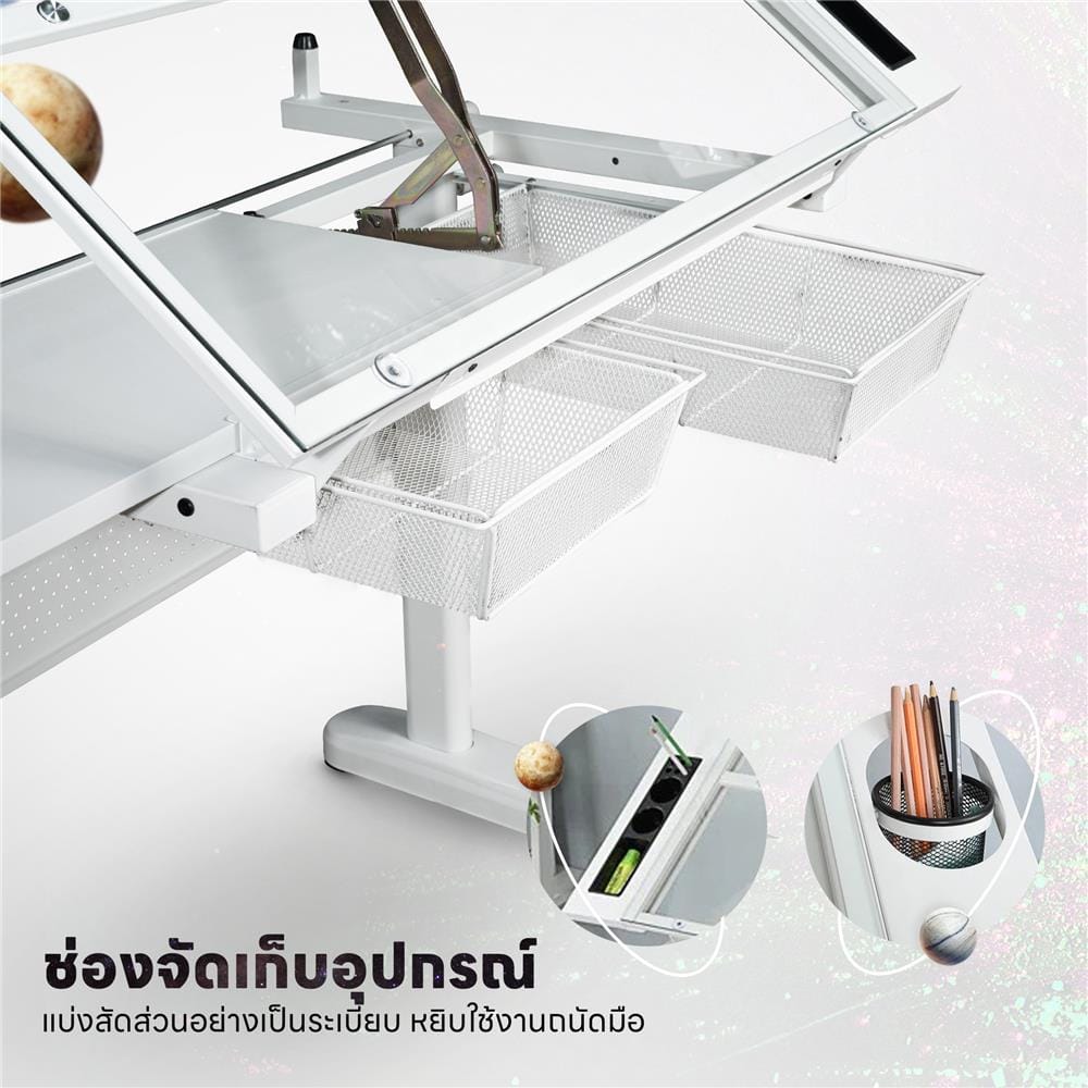 โต๊ะทำงาน DESKSPACE N DESK1 WHITE 90 ซม. สีขาว