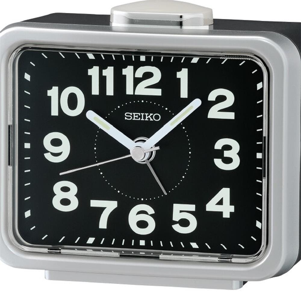 นาฬิกาปลุก SEIKO CLOCKS QHK062S 3.3X4.2 นิ้ว สีเงิน