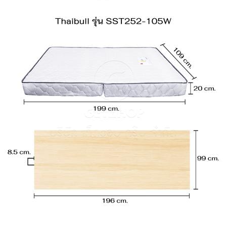 เตียงเหล็ก 3.5 ฟุต THAIBULL SST252-105W สีดำ_7
