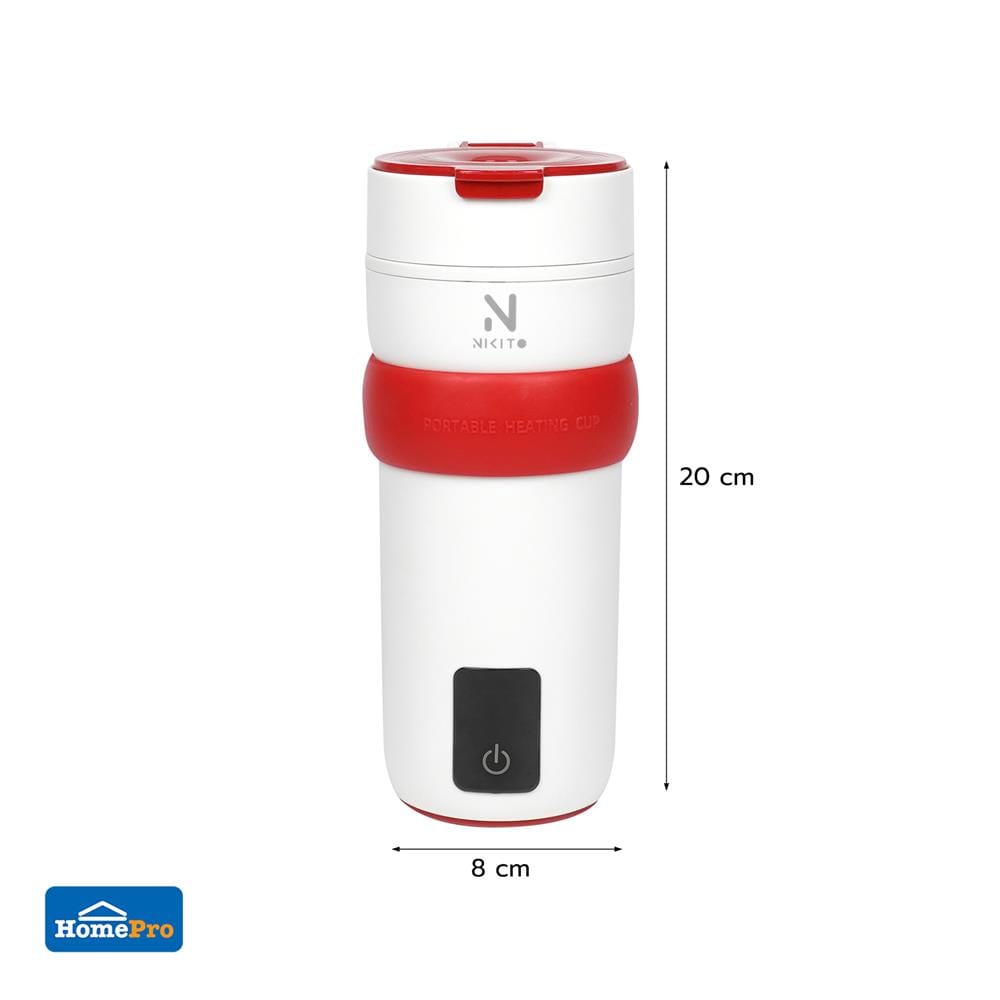 กาต้มน้ำไฟฟ้าพกพา NIKITO FG-EC003D-NCK สีขาว/แดง
