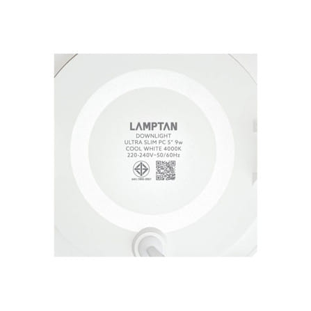 ดาวน์ไลท์ LED LAMPTAN ULTRA SLIM PC 5 นิ้ว 9 วัตต์ COOL WHITE สีขาว_6