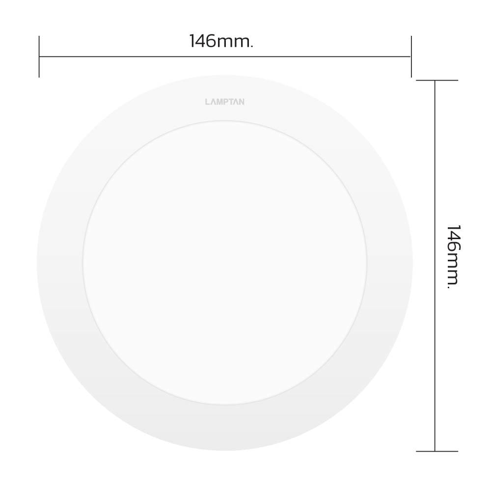 ดาวน์ไลท์ LED LAMPTAN ULTRA SLIM PC 6 นิ้ว 12 วัตต์ COOL WHITE สีขาว