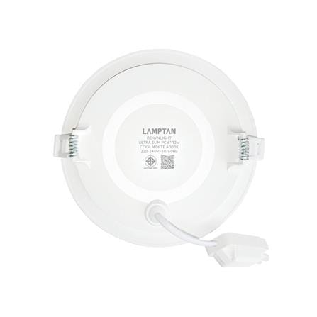 ดาวน์ไลท์ LED LAMPTAN ULTRA SLIM PC 6 นิ้ว 12 วัตต์ COOL WHITE สีขาว_1